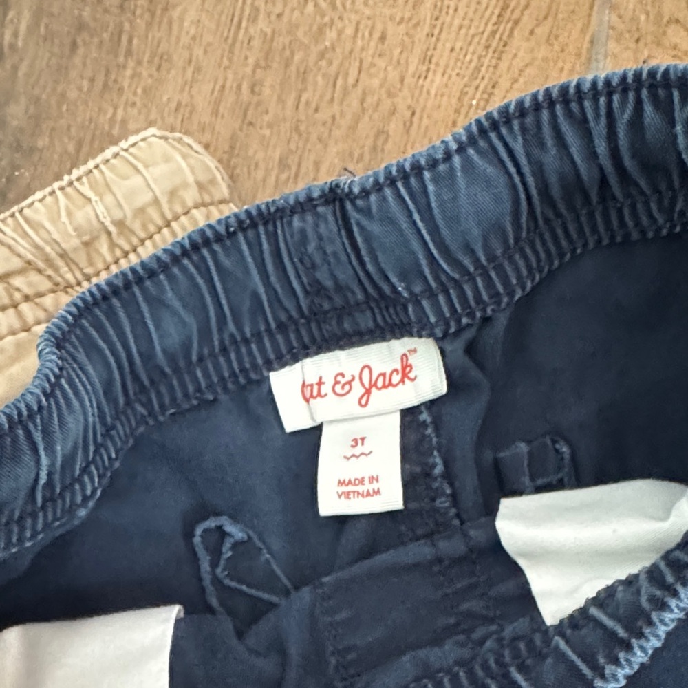 Cat & Jack Tan and Navy Kids Shorts - Picture 2 of 4